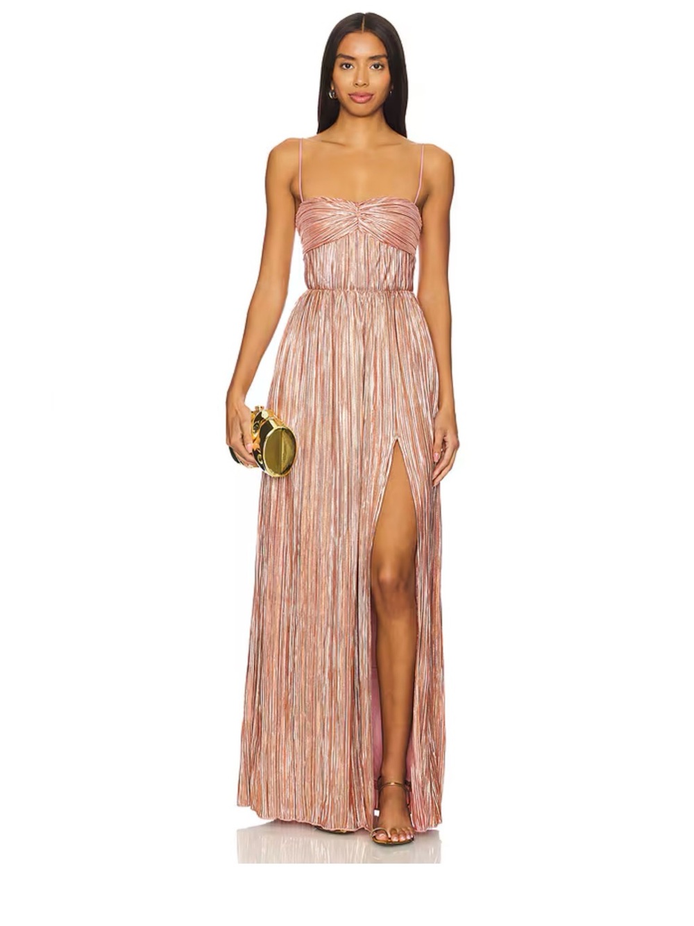 Lovers + Friends Emmy Gown in Rose Gold Size Small‎ NWT Homecoming